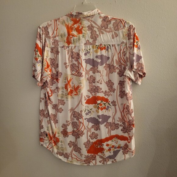Men's Urban Outfitter Rolla's Bon Goldfish Colorful Short Sleeve Button Up Large - Picture 4 of 7